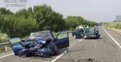 Fallece la mujer que resultó herida crítica esta mañana tras una colisión frontal en Plasencia