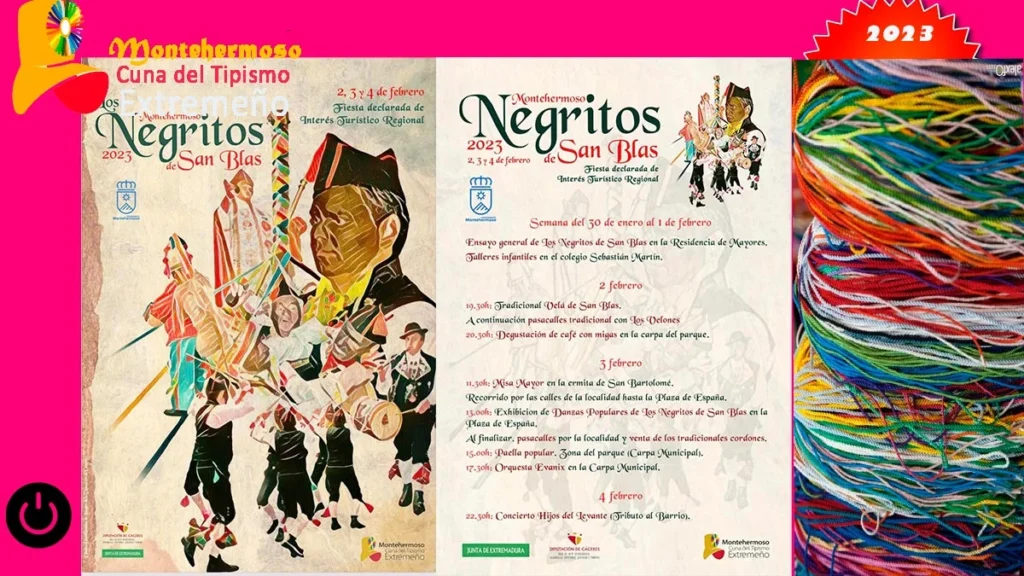 La fiesta de los Negritos de San Blas 2. 3 y 4 de febrero 2023 en Montehermoso