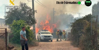 Un vecino de Hernán-Pérez detenido acusado de provocar 3 incendios forestales