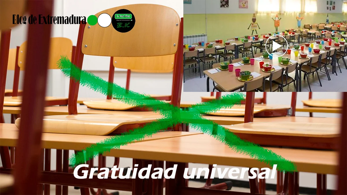 En Extremadura PP y Vox eliminan la gratuidad universal de los comedores escolares