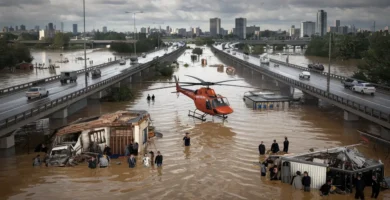 La Guardia Civil despliega un masivo operativo de rescate para socorrer a 1.200 atrapados por las lluvias