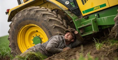 Herido un trabajador al quedar atrapado bajo un tractor en Fuenlabrada de los Montes