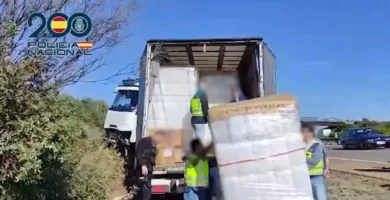 Interceptan un tráiler con 500 kilos de marihuana en una peligrosa persecución en Mérida