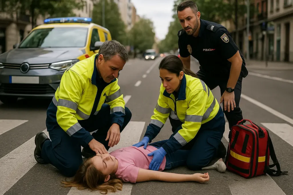 Una niña de 10 años atropellada por el coche del director de Policía de Madrid