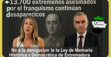 No a la derogación de la ley de Memoria Histórica y Democrática de Extremadura