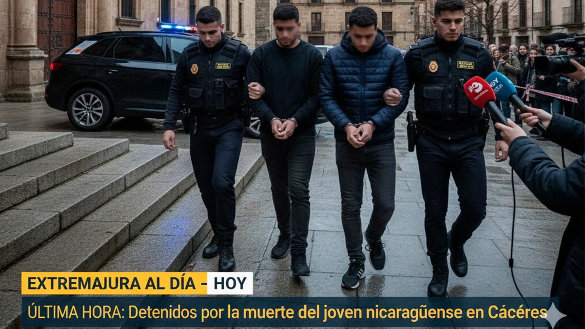 Cuatro detenidos por la muerte del joven nicaragüense en Cáceres pasan a disposición judicial