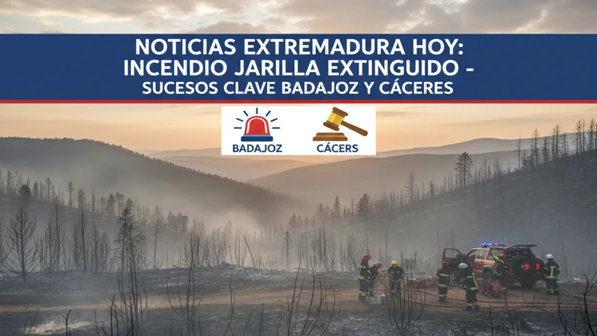 Noticias Extremadura Hoy: Extinguido el Incendio de Jarilla y Sucesos Clave en Badajoz y Cáceres