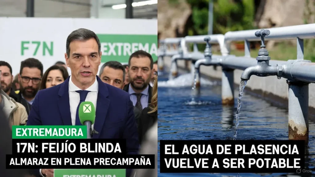 Extremadura 17N: Feijóo Blinda Almaraz en Plena Precampaña y el Agua de Plasencia Vuelve a ser Potable
