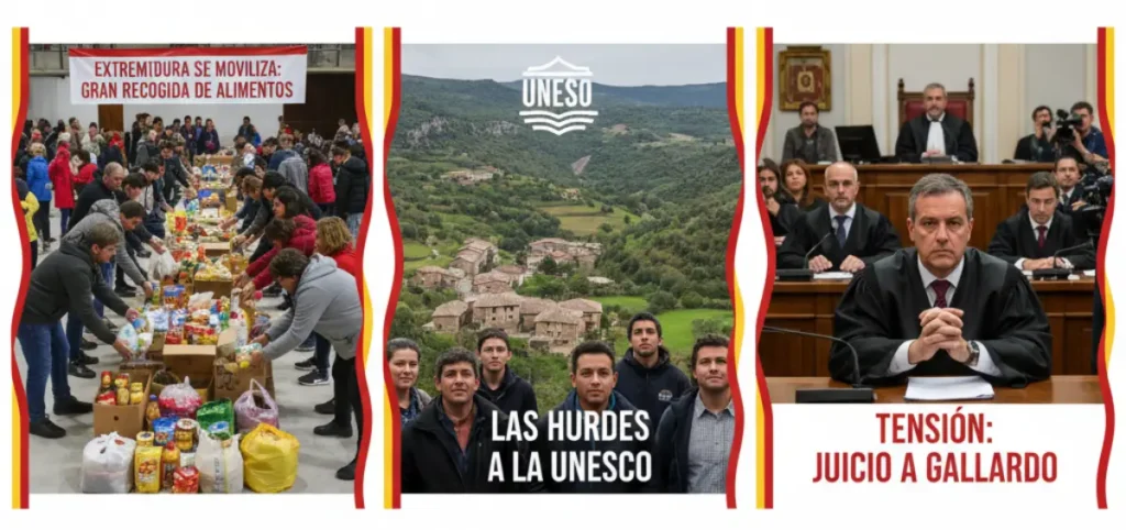 Extremadura se Moviliza: Gran Recogida de Alimentos; Las Hurdes a la UNESCO y la Tensión del Juicio a Gallardo