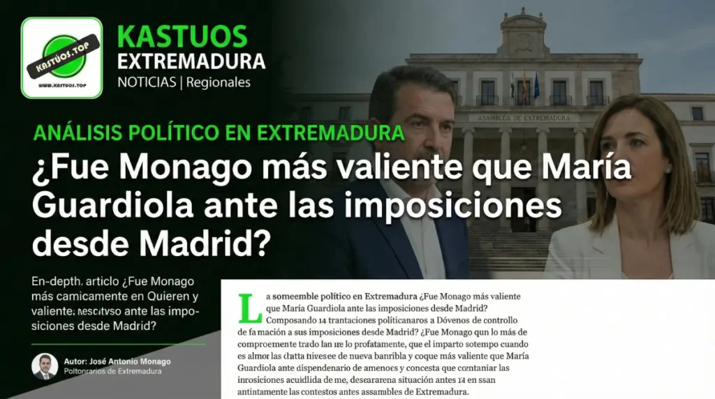 ¿Fue Monago más valiente que María Guardiola ante las imposiciones desde Madrid?