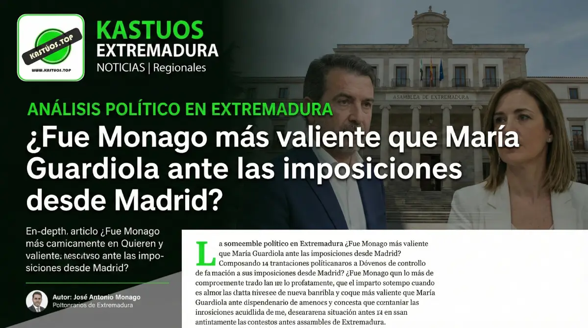¿Fue Monago más valiente que María Guardiola ante las imposiciones desde Madrid?