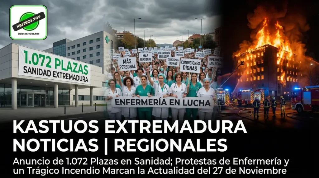 Anuncio de 1.072 Plazas en Sanidad; Protestas de Enfermería y un Trágico Incendio Marcan la Actualidad del 27 de Noviembre