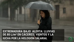 Extremadura bajo Alerta: Lluvias de 80 L/m² en Cáceres; Vientos y la Lucha por la Homologación Salarial