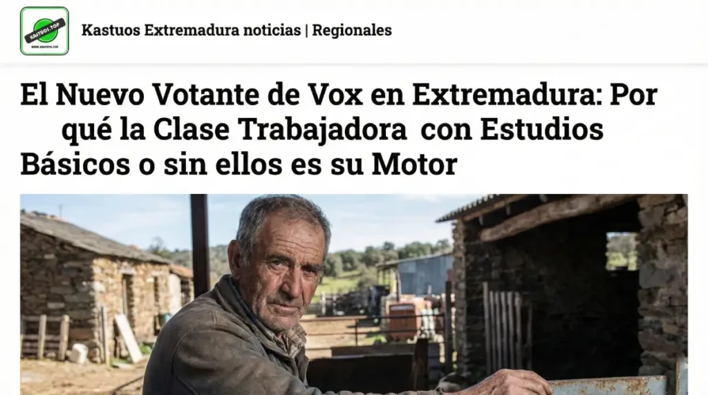 El Nuevo Votante de Vox en Extremadura: Por qué la Clase Trabajadora con Estudios Básicos o sin ellos es su Motor