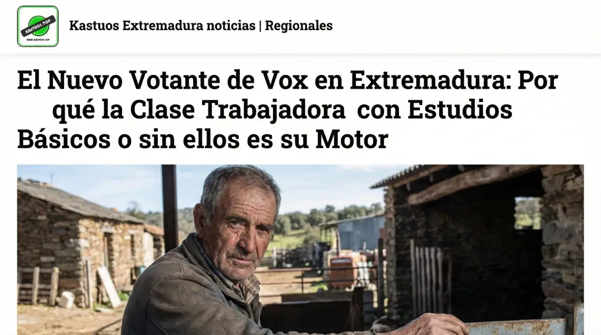 El Nuevo Votante de Vox en Extremadura: Por qué la Clase Trabajadora con Estudios Básicos o sin ellos es su Motor