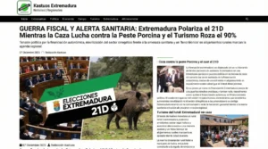 GUERRA FISCAL Y ALERTA SANITARIA: Extremadura Polariza el 21D Mientras la Caza Lucha contra la Peste Porcina y el Turismo Roza el 90%