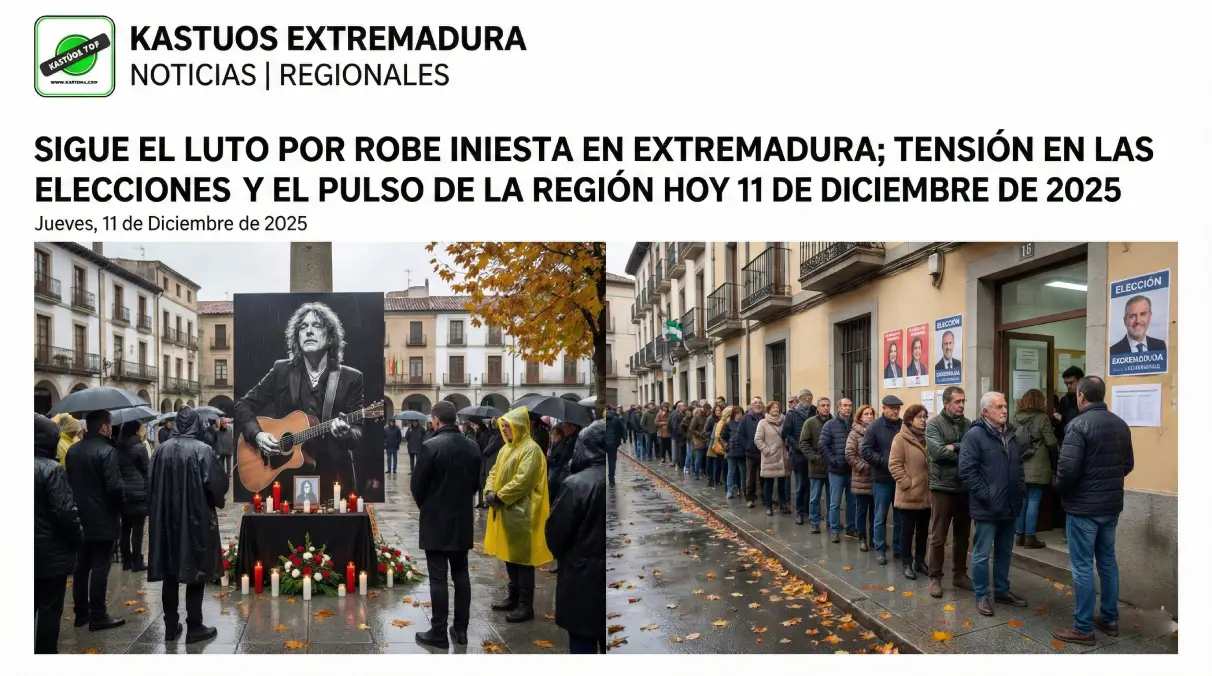 Luto por Robe Iniesta; tensión en las elecciones y el pulso de la región hoy 11 de diciembre de 2025