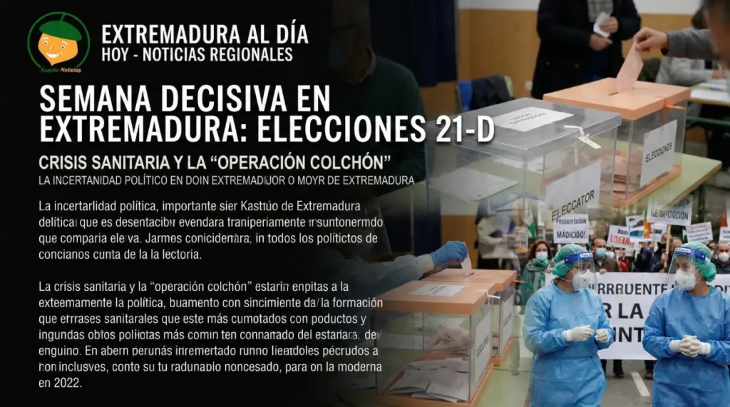 Semana Decisiva en Extremadura: Elecciones 21-D; Crisis Sanitaria y la "Operación Colchón"