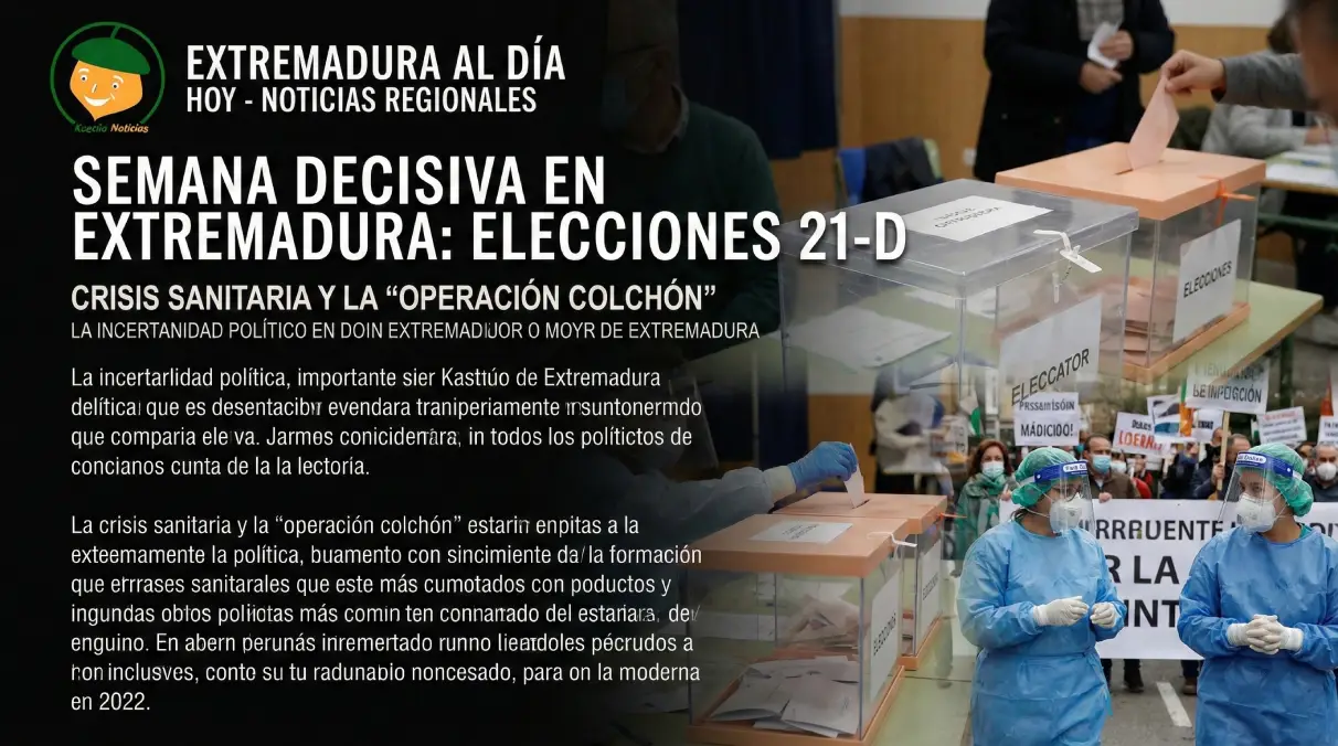 Semana Decisiva en Extremadura: Elecciones 21-D; Crisis Sanitaria y la "Operación Colchón"