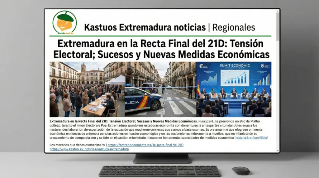 Extremadura en la Recta Final del 21D: Tensión Electoral; Sucesos y Nuevas Medidas Económicas