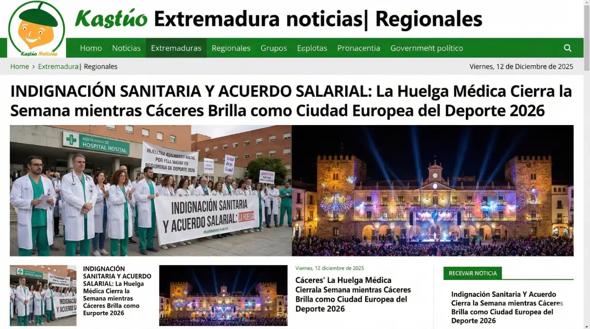 La Huelga Médica Cierra la Semana mientras Cáceres Brilla como Ciudad Europea del Deporte 2026