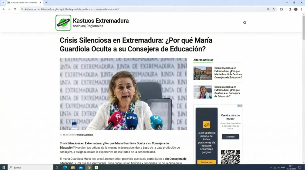 Crisis Silenciosa en Extremadura: ¿Por qué María Guardiola Oculta a su Consejera de Educación?