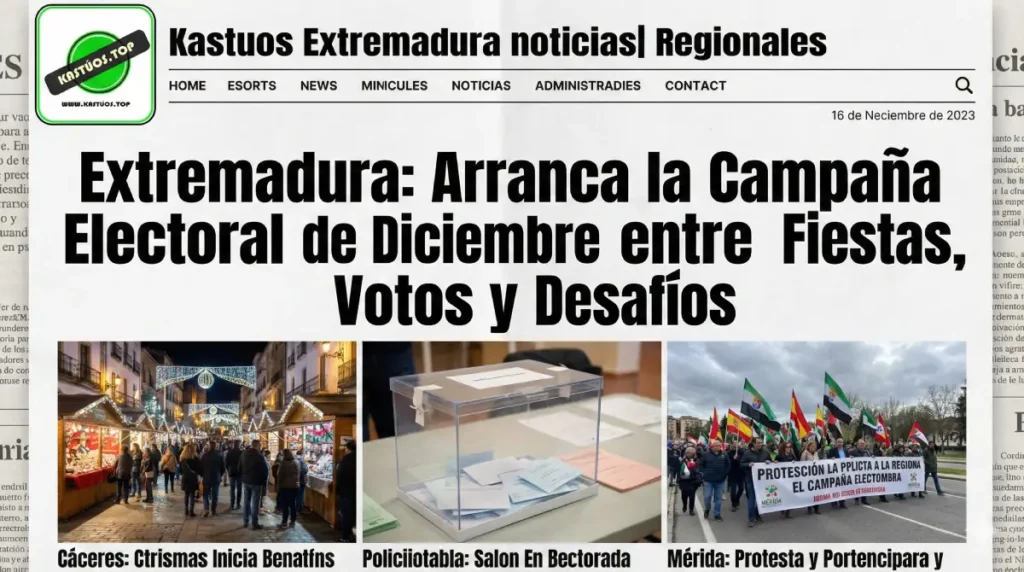Extremadura: Arranca la Campaña Electoral de Diciembre entre Fiestas, Votos y Desafíos