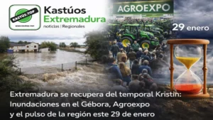 Extremadura se recupera del temporal Kristin: Inundaciones en el Gébora
