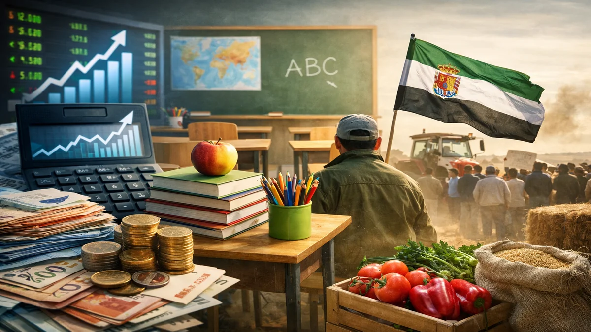 ACTUALIDAD EXTREMADURA 20 DE FEBRERO: RÉCORD ECONÓMICO, 304 PLAZAS DE MAESTROS Y EL CLAMOR DEL CAMPO POR PRECIOS JUSTOS