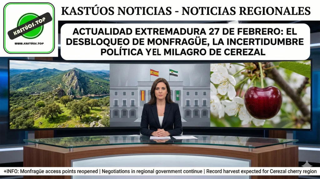 ACTUALIDAD EXTREMADURA 27 DE FEBRERO: EL DESBLOQUEO DE MONFRAGÜE, LA INCERTIDUMBRE POLÍTICA Y EL MILAGRO DE CEREZAL