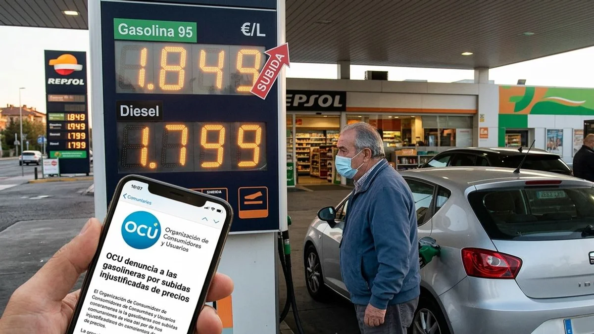 Precio de la gasolina hoy: La OCU denuncia a las gasolineras por subidas injustificadas