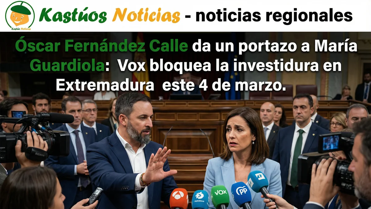 Óscar Fernández Calle da un portazo a María Guardiola: Vox bloquea la investidura en Extremadura este 4 de marzo