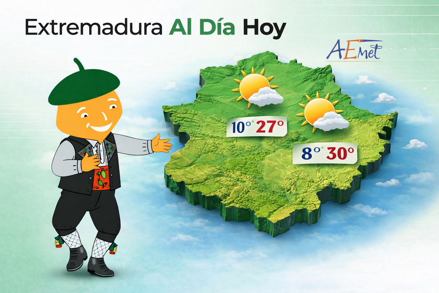 Imagen creada por Ia para ilustrar el clima en Extremadura