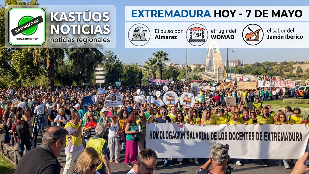 Extremadura hoy 7 de mayo: El pulso por Almaraz, el rugir del WOMAD y el sabor del Jamón Ibérico