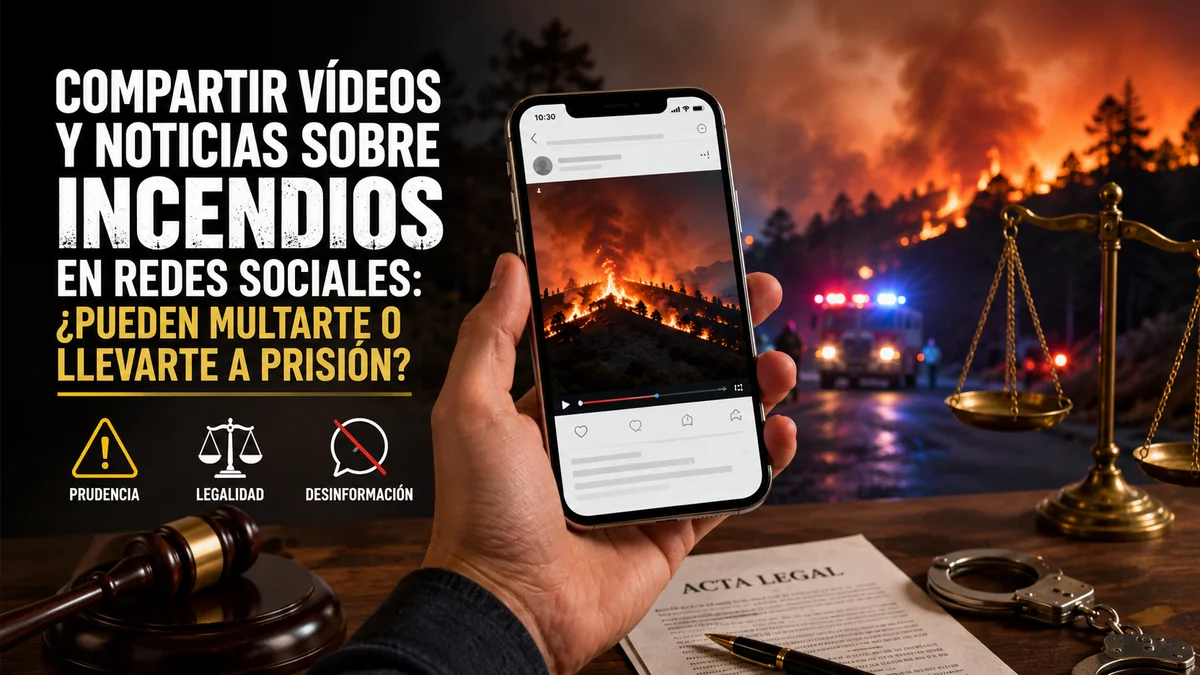 Compartir vídeos y noticias sobre incendios en redes sociales: ¿pueden multarte o llevarte a prisión?