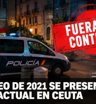 vídeo Ceuta furgoneta Policía 2021